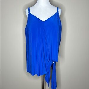 Magicsuit womens cobalt blue underwire tankini swim top waist tie size 22W.
